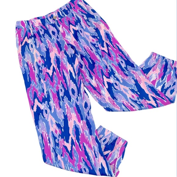 Lilly Pulitzer Saffron Amethyst One Too Many Jogger Pants XS - Picture 7 of 8